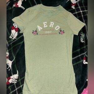 Aeropostale Green Graphic Tee
